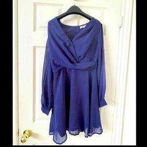 Blue Long Sleeve Dress
